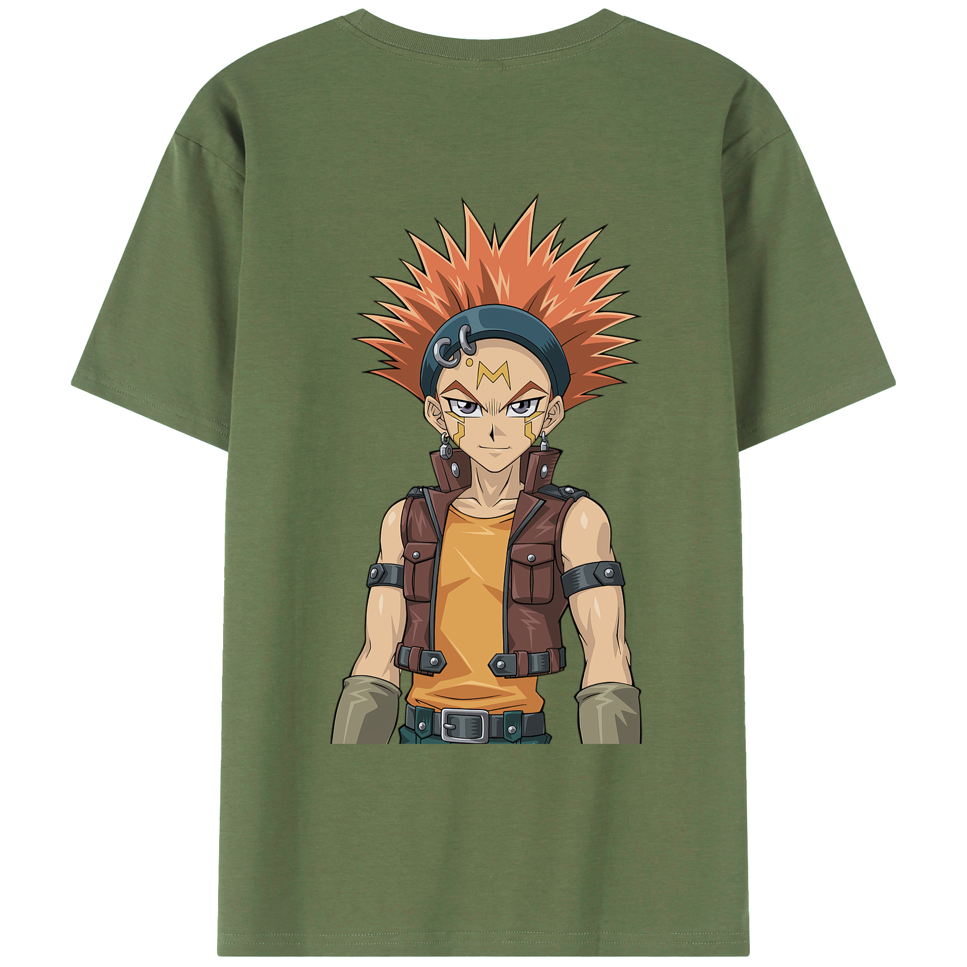 （画像用） 遊☆戯☆王 Yu-Gi-Oh! 綿100％ メンズ半袖Tシャツ（バックプリント） 通気性